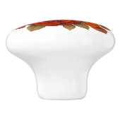 Charmante Romantische Rozen Terracota Ruby Rood Si Keramische Knop (Zijkant)