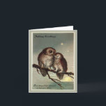 Charmante Romantische Vakantie Kaart met Uilen<br><div class="desc">Dit afbeelding van twee uilen werd aangepast van een  vakantie briefkaart. Het originele bericht staat op de voorzijde van de kaart. Het bericht kan worden aangepast voor vele verschillende gelegenheden.</div>