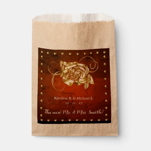 Charmante Roos bruiloft evenementen Bedankzakje (Voorkant)