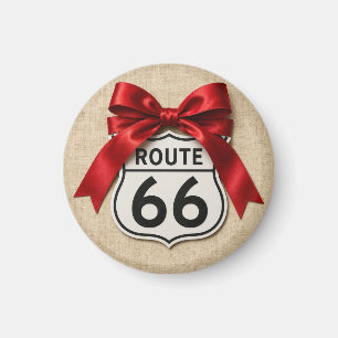 Charmante Route 66 Rode Lint Boog Keuken Accent Magneet