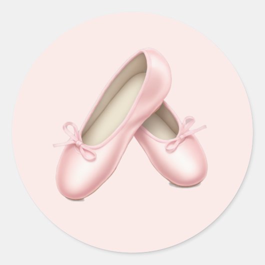 Charmante Roze Ballet Flats Emoji Ronde Sticker (Voorkant)