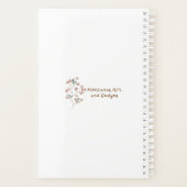 Charmante roze bloemige -geïnspireerde vogelpatroo planner (Achterkant)