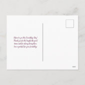 Charmante roze en witte kat vriendschapsdag feestdagenkaart (Achterkant)