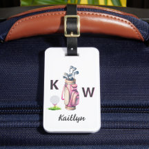 Charmante Roze Golfbag Persoonlijk Gemerkt