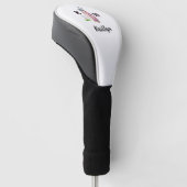 Charmante Roze Golfbag Persoonlijke Monogrammen Golfheadcover (Schuin)