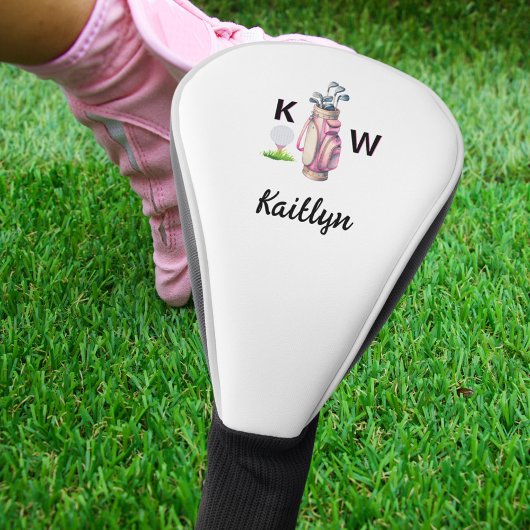 Charmante Roze Golfbag Persoonlijke Monogrammen Golfheadcover