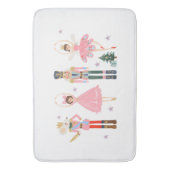 Charmante Roze Notenkraker Vakantie Kerstmis Badmat (Voorkant Verticaal)