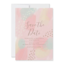 Charmante roze pastel Abstracte kunst bruiloft