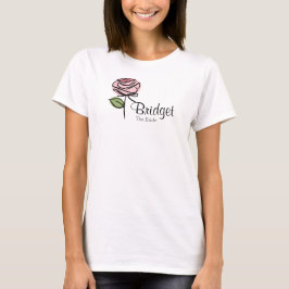 Charmante Roze Rose Bruids Party T-shirt