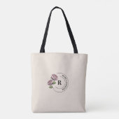 Charmante Roze Roze Moeder-van-de-Bruid Canvas tas (Achterkant)