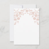 Charmante roze volksbloemen Floral QR-code RSVP Kaartje (Achterkant)