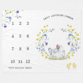 Charmante rustieke boerderij | Baby Mijlpaaldeken Fleece Deken (Voorkant (Horizontaal))