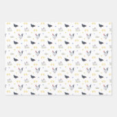 Charmante rustieke boerderij kippen bloemen inpakpapier vel (Voorkant 3)