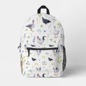 Charmante rustieke boerderij kippen | Monogram Bedrukte Rugzak (Voorkant)