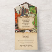 Charmante rustieke bos Natuur geïnspireerd All In One Uitnodiging (Binnen)