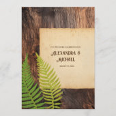 Charmante rustieke bos Natuur geïnspireerd bruilof Programmakaart (Voorkant)