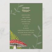 Charmante rustieke bos Natuur geïnspireerd bruilof Programmakaart (Achterkant)