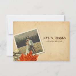 Charmante rustieke bos Natuur geïnspireerd dank u Bedankkaart