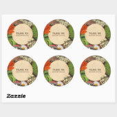 Charmante rustieke bos Natuur geïnspireerd dank u Ronde Sticker (Vel)