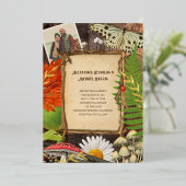 Charmante rustieke bos Natuur geïnspireerd Folie Uitnodiging (Staand Voorkant)