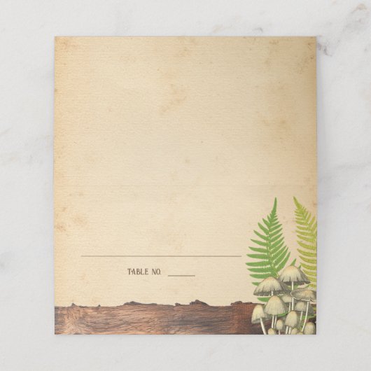 Charmante rustieke bos Natuur geïnspireerd Plaatskaartje (Buitenkant ongevouwen)