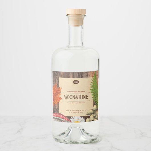 Charmante rustieke bosrijke Natuur geïnspireerd do Likeurfles Etiket (Voorkant)