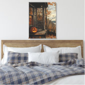 Charmante rustieke Halloween boerderij Canvas Afdruk (Insitu (Slaapkamer))
