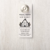 Charmante rustieke makelaar huis foto deurhanger (Op knop)