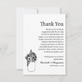 Charmante rustieke minimalistische Verloving cadea Bedankkaart (Voorkant)