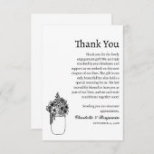 Charmante rustieke minimalistische Verloving cadea Bedankkaart (Voorkant / Achterkant)