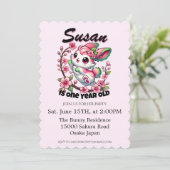 Charmante Sakura Bunny Verjaardag Kaart (Staand voorkant)