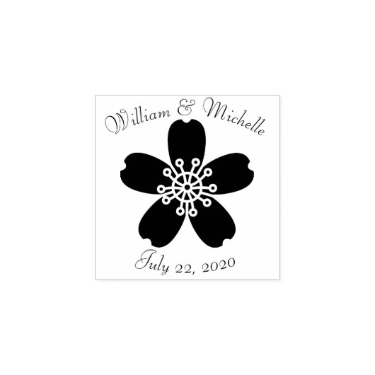 Charmante Sakura houten aankondiging stempel (Afrduk)