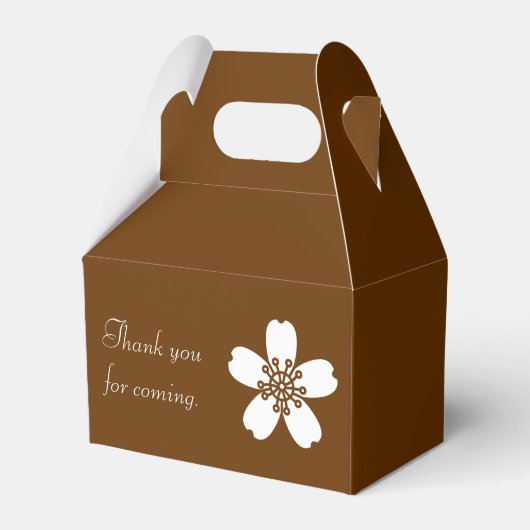 Charmante Sakura in Chocolade Favor Box Bedankdoosjes (Voorkant Zijde)