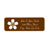 Charmante Sakura in chocolade retour adreslabel Etiket (Voorkant)