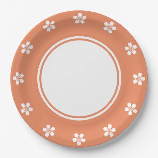 Charmante Sakura in Coral Paper Bord (Voorkant)