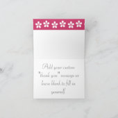 Charmante Sakura in Framboos Dank u kaart (Binnen)