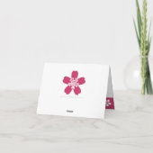 Charmante Sakura in Framboos Dank u kaart (Achterkant)
