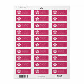 Charmante Sakura in Framboos retour adres label (Full Sheet)