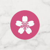 Charmante Sakura in Framboos Tafel Confetti (Kleine voorkant)