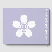 Charmante Sakura in Lavendel Gastenboek (Achterkant)