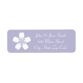 Charmante Sakura in Lavendel retour adres label (Voorkant)