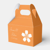 Charmante Sakura in Oranje Favor Box Bedankdoosjes (Achterkant)