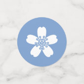 Charmante Sakura in Periwinkle Tafel Confetti (Kleine voorkant)