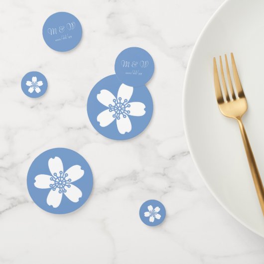 Charmante Sakura in Periwinkle Tafel Confetti (Groep)