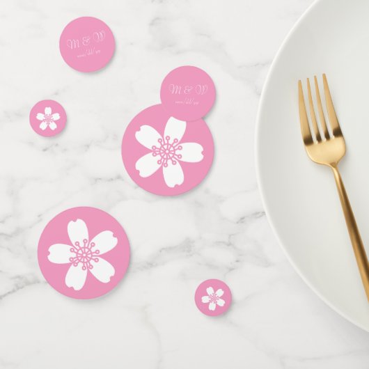 Charmante Sakura in Petal Roze Tafel Confetti (Groep)