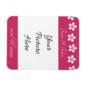 Charmante Sakura in Raspberry Save-the-Date Magnet Magneet (Horizontaal)