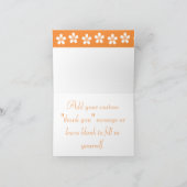 Charmante Sakura in Sinaasappel bedankpas Bedankkaart (Binnen)