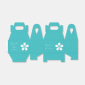 Charmante Sakura in Turquoise Favor Box Bedankdoosjes (Uitgevouwen)