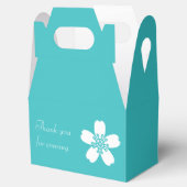 Charmante Sakura in Turquoise Favor Box Bedankdoosjes (Geopend)