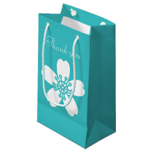 Charmante Sakura in Turquoise Gift Bag Klein Cadeauzakje